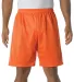 N5296 A4 Adult Lined Tricot Mesh Shorts in Athletic orange front view