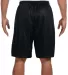 N5296 A4 Adult Lined Tricot Mesh Shorts in Black back view