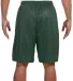 N5296 A4 Adult Lined Tricot Mesh Shorts in Forest green back view