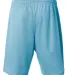 N5296 A4 Adult Lined Tricot Mesh Shorts in Light blue back view