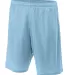 N5296 A4 Adult Lined Tricot Mesh Shorts in Light blue front view