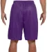 N5296 A4 Adult Lined Tricot Mesh Shorts in Purple back view