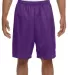 N5296 A4 Adult Lined Tricot Mesh Shorts in Purple front view