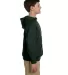 996Y JERZEES® NuBlend™ Youth Hooded Pullover Sw FOREST GREEN side view