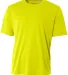 NB3142 A4 Youth Cooling Performance Crew in Safety yellow front view
