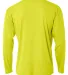 NB3165 A4 Youth Cooling Performance Long Sleeve Cr in Safety yellow back view