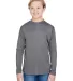 NB3165 A4 Youth Cooling Performance Long Sleeve Cr in Graphite front view