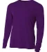 NB3165 A4 Youth Cooling Performance Long Sleeve Cr in Purple front view