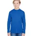 NB3165 A4 Youth Cooling Performance Long Sleeve Cr in Royal front view