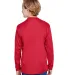 NB3165 A4 Youth Cooling Performance Long Sleeve Cr in Scarlet back view