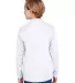 NB3165 A4 Youth Cooling Performance Long Sleeve Cr in White back view