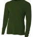 NB3165 A4 Youth Cooling Performance Long Sleeve Cr in Military green front view