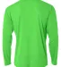 NB3165 A4 Youth Cooling Performance Long Sleeve Cr in Safety green back view