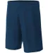 NB5184 A4 6 Inch Youth Lined Micromesh Shorts in Navy front view