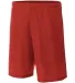 NB5184 A4 6 Inch Youth Lined Micromesh Shorts in Scarlet front view