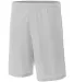NB5184 A4 6 Inch Youth Lined Micromesh Shorts in Silver front view