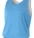 NF1270 A4 Adult Reversible Mesh Tank in Lt blue/ white front view