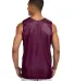 NF1270 A4 Adult Reversible Mesh Tank in Maroon/ white back view