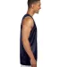 NF1270 A4 Adult Reversible Mesh Tank in Navy/ white side view