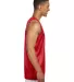 NF1270 A4 Adult Reversible Mesh Tank in Scarlet/ white side view
