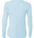 NW3002 A4 Women's Long Sleeve Cooling Performance  in Pastel blue back view