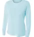 NW3002 A4 Women's Long Sleeve Cooling Performance  in Pastel blue front view