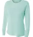 NW3002 A4 Women's Long Sleeve Cooling Performance  in Pastel mint front view