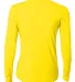 NW3002 A4 Women's Long Sleeve Cooling Performance  in Safety yellow back view