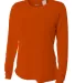 NW3002 A4 Women's Long Sleeve Cooling Performance  in Athletic orange front view