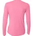 NW3002 A4 Women's Long Sleeve Cooling Performance  in Pink back view