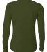 NW3002 A4 Women's Long Sleeve Cooling Performance  in Military green back view