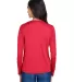 NW3002 A4 Women's Long Sleeve Cooling Performance  in Scarlet back view