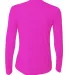 NW3002 A4 Women's Long Sleeve Cooling Performance  in Fuchsia back view