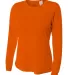 NW3002 A4 Women's Long Sleeve Cooling Performance  in Safety orange front view