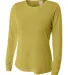 NW3002 A4 Women's Long Sleeve Cooling Performance  in Vegas gold front view