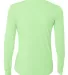 NW3002 A4 Women's Long Sleeve Cooling Performance  in Light lime back view