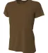 NW3201 A4 Women's Cooling Performance Crew in Brown front view