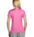NW3201 A4 Women's Cooling Performance Crew in Pink back view