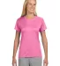 NW3201 A4 Women's Cooling Performance Crew in Pink front view