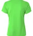 NW3201 A4 Women's Cooling Performance Crew in Safety green back view