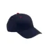 PA102 Adams Brushed Cotton Twill Patriot Cap in Navy/ red front view