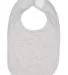 R1005 Rabbit Skins Infant Self-Adhesive Bib in Heather front view