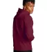 S700 Champion Logo 50/50 Pullover Hoodie in Maroon back view