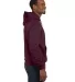 S700 Champion Logo 50/50 Pullover Hoodie in Maroon side view