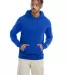 S700 Champion Logo 50/50 Pullover Hoodie in Royal blue front view