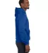 S700 Champion Logo 50/50 Pullover Hoodie in Royal blue side view