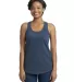 Next Level 6933 The Terry Racerback Tank in Indigo front view