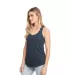 Next Level 6933 The Terry Racerback Tank in Midnight navy side view