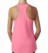 Next Level 6933 The Terry Racerback Tank in Neon hthr pink back view