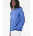 BELLA+CANVAS 3719 Unisex Cotton/Polyester Pullover in Hthr colum blue side view